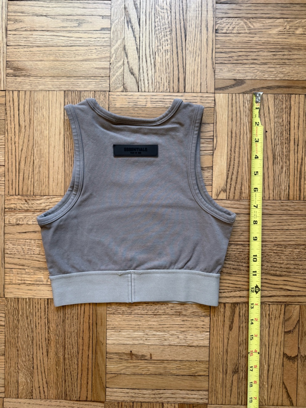 Fear of God Essentials Crop Tank in Taupe, XXS - Picture 2 of 4